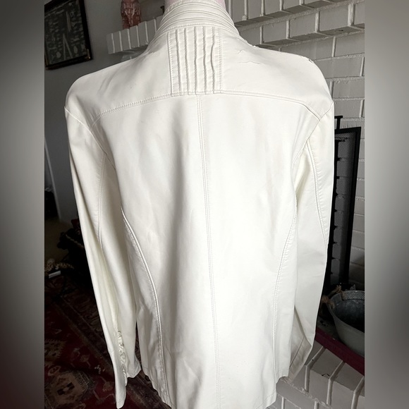 Vintage XL White Moto Jacket - Picture 2 of 8
